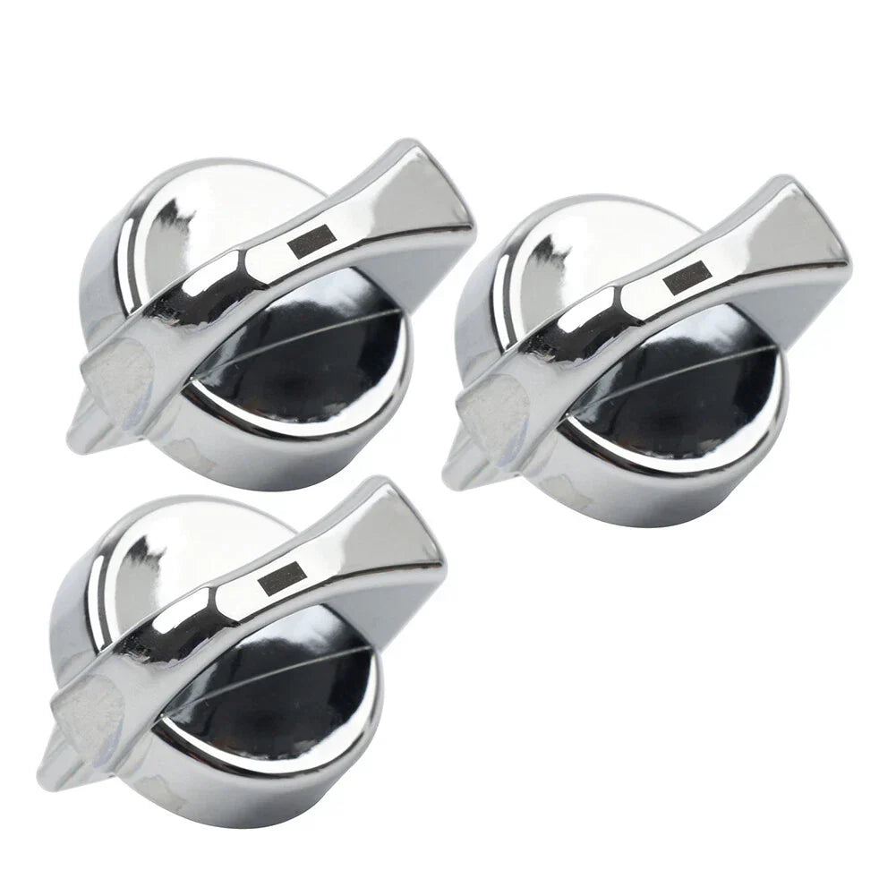 3 x Chrome A/C Heater Control Knob for Peterbilt 330 335 357 367 375 378 379 384