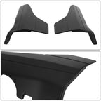 Rear Matte Black Door Side Skirt Panel Splitters for Tesla Model 3 (2017–2022)