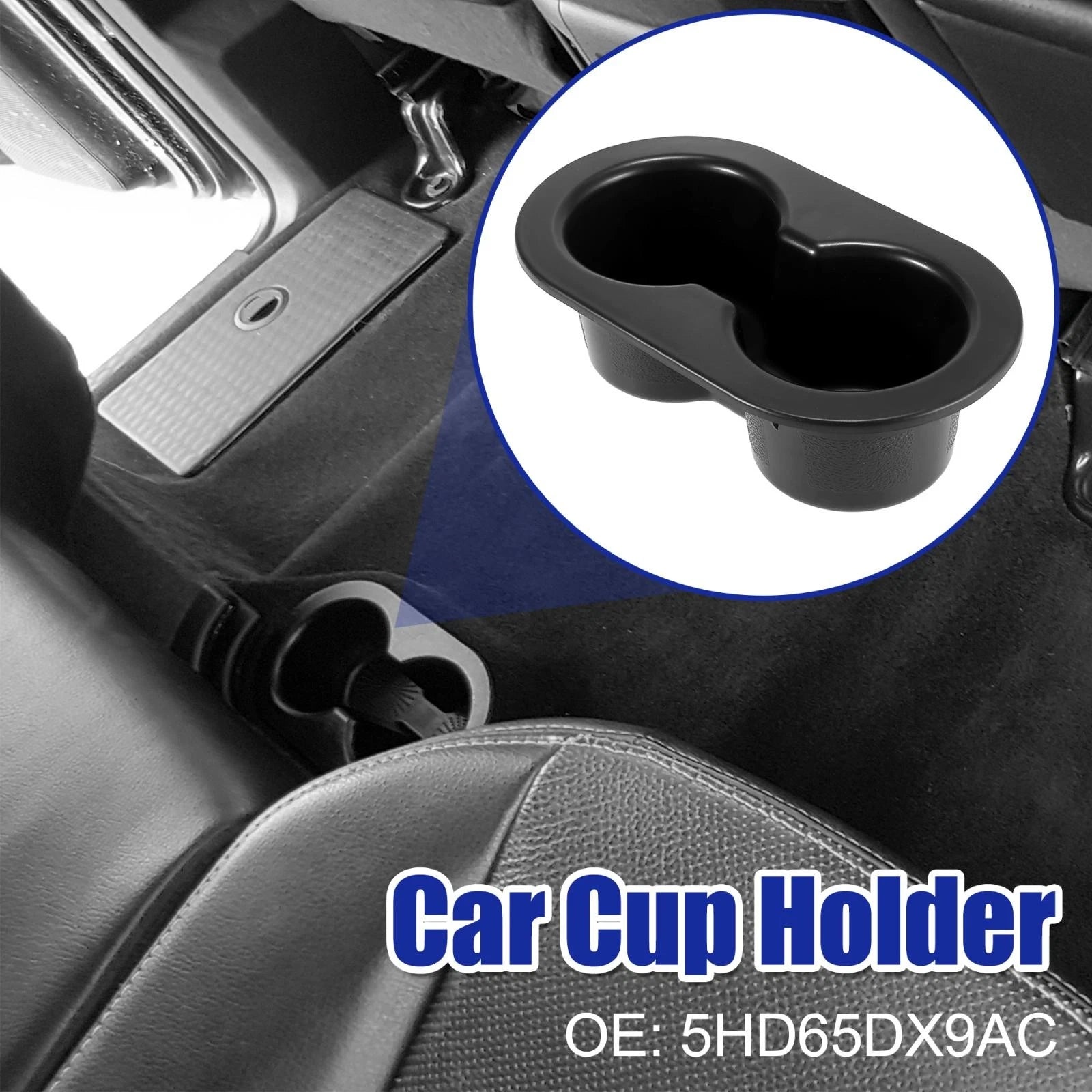 Dual Rear Seat Cup Holder for Dodge Ram 1500 2500 (2002–2020) 5HD65DX9AC