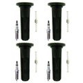 Set of 4 NGK Ruthenium HX Spark Plugs & Coil Boots for Canyon Colorado (2004–2012)