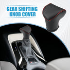 Gear Shifting Knob Cover for Kia Soul (2020–2023) Black Faux Leather Red Line