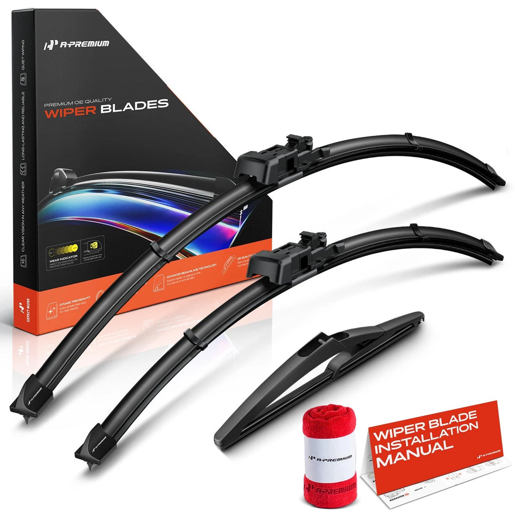 Set of 3 Windshield Wiper Blades for Nissan Pathfinder 