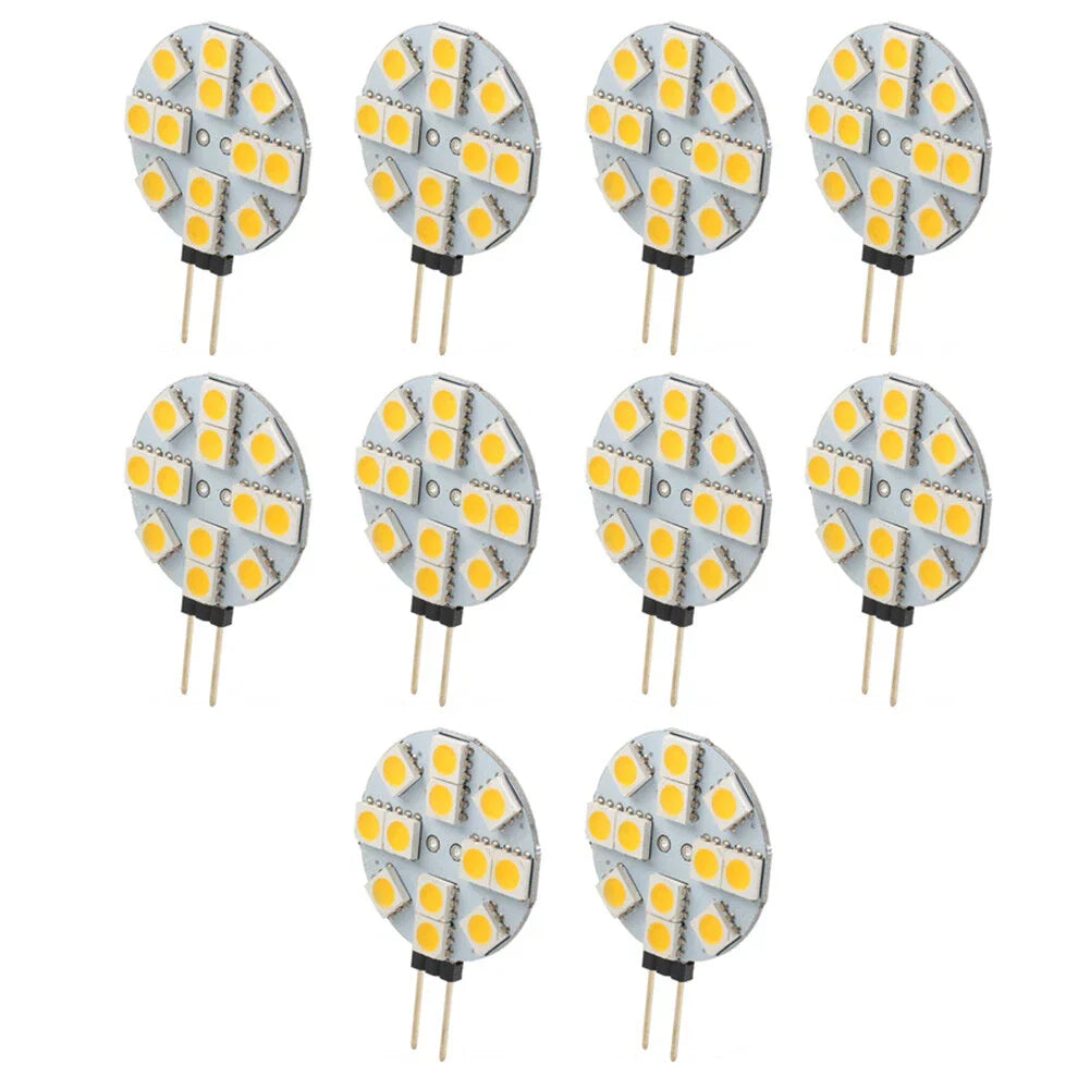 Warm White 5050 SMD G4 Socket Round Bulb for Car RV Landscape