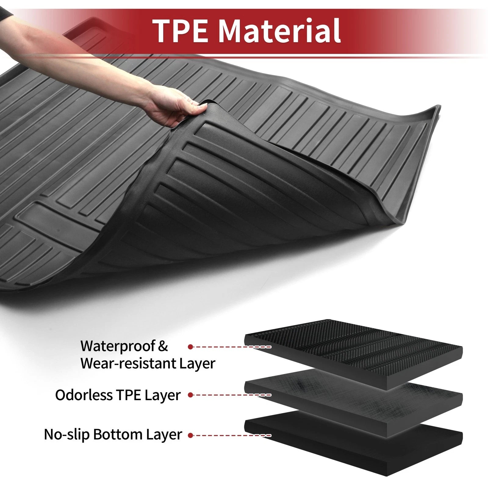 Cargo Liner Rear Trunk Mat for Toyota Highlander (2015–2021) TPE 1 Pc