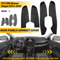 Microfiber Leather Armrest Door Panel Cover for Nissan Rogue (2014–2020)