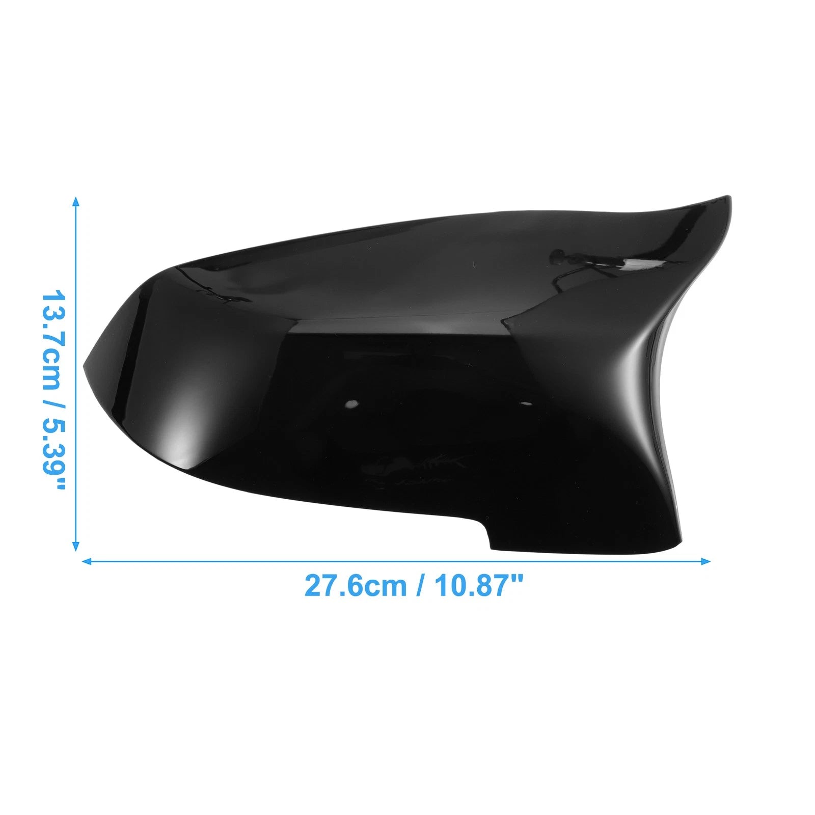 Pair Rear View Mirror Cover Shell Trim for BMW 528i (2011–2016) Bright Black