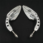 Chrome Skull Side Mirrors for Harley Softail (2018–2023)