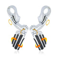 1-1/4" Short Angled Mount Highway Engine Guard Footpegs for Harley Sportster