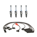 Denso 7mm Wire Set & 4 PlatinumTT Spark Plugs for Dodge Eagle Plymouth L4