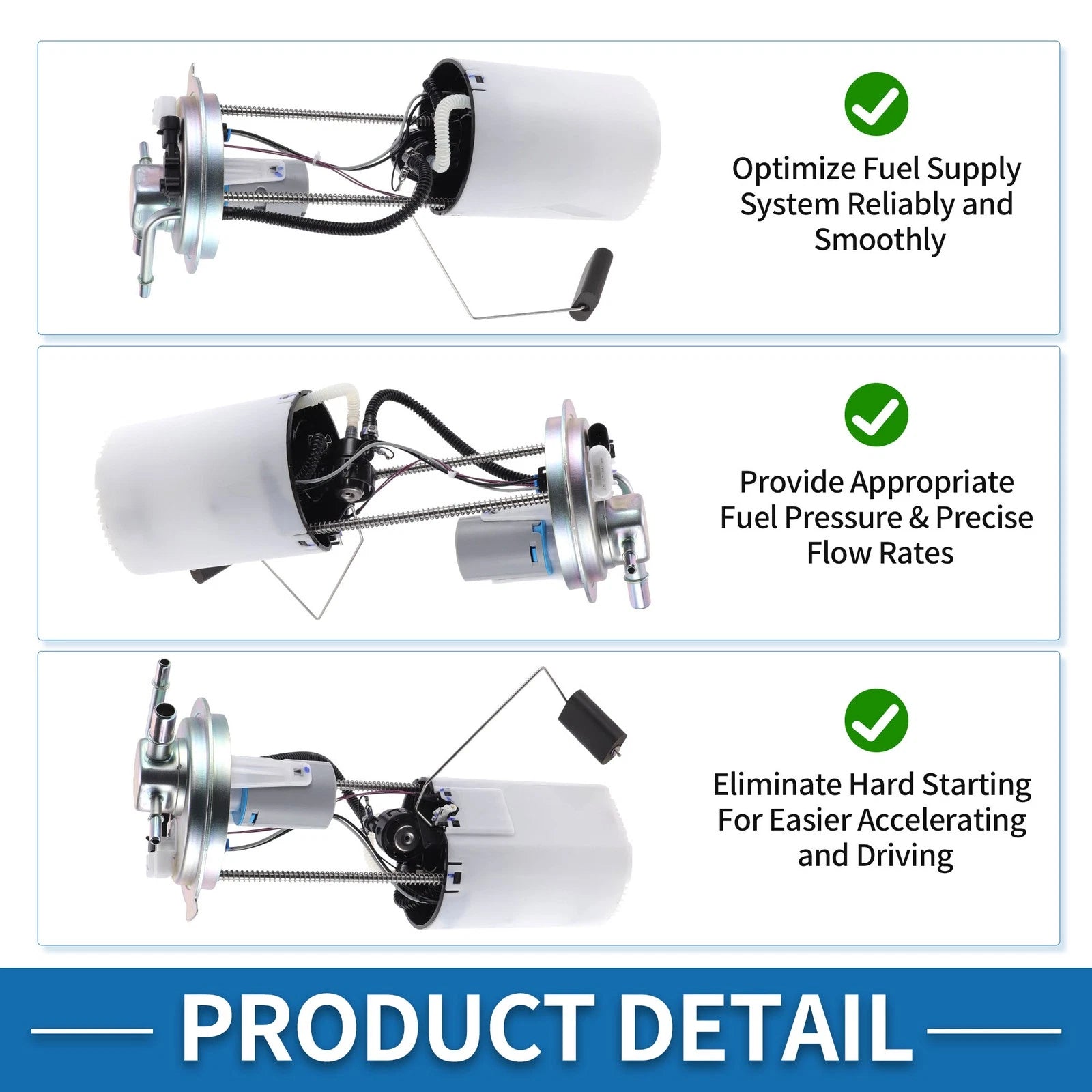 Electric Fuel Pump Assembly No.E3678M for Chevy Express, GMC Savana (2003–2023)