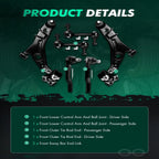 6X Complete Front Suspension Kit for Ford Edge Lincoln MKX (2007–2014)