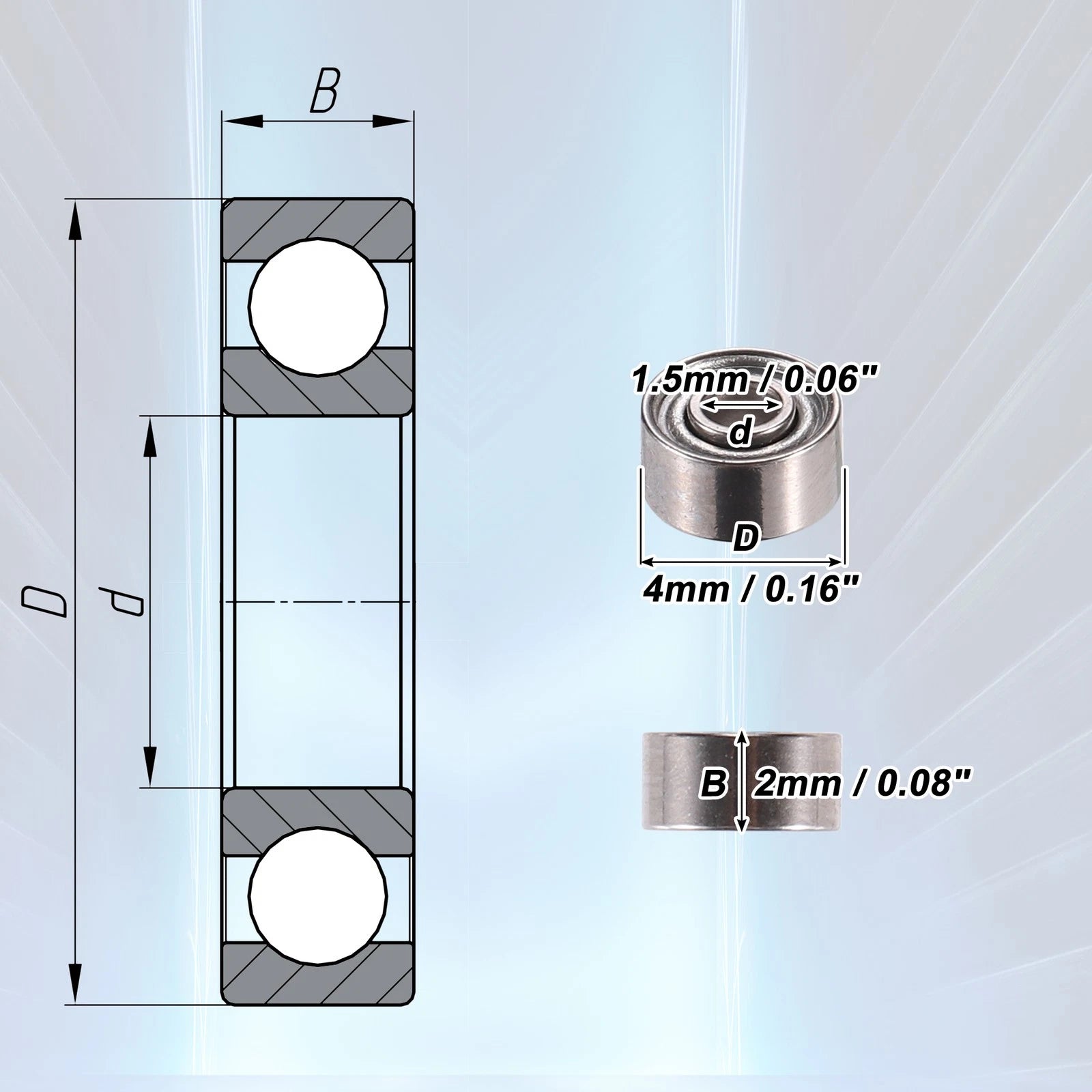 20 Pcs 681XZZ Deep Groove Ball Bearings for Automotive Applications