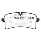 Set of 2 Brake Pads for Audi RS7 Macan
