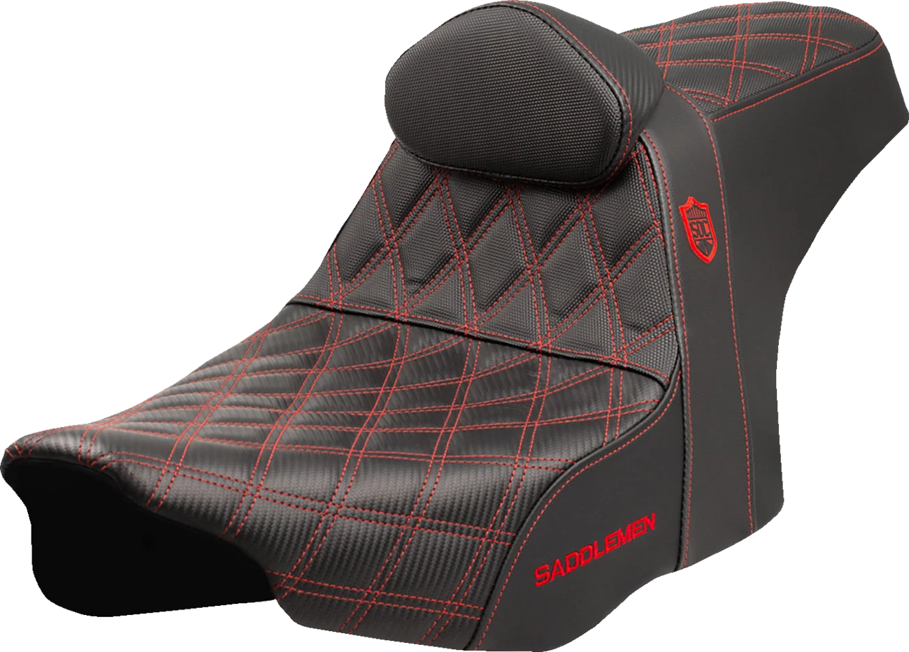 SADDLEMEN Pro Series SDC Performance Seat for Motorcycle (w/ Backrest)