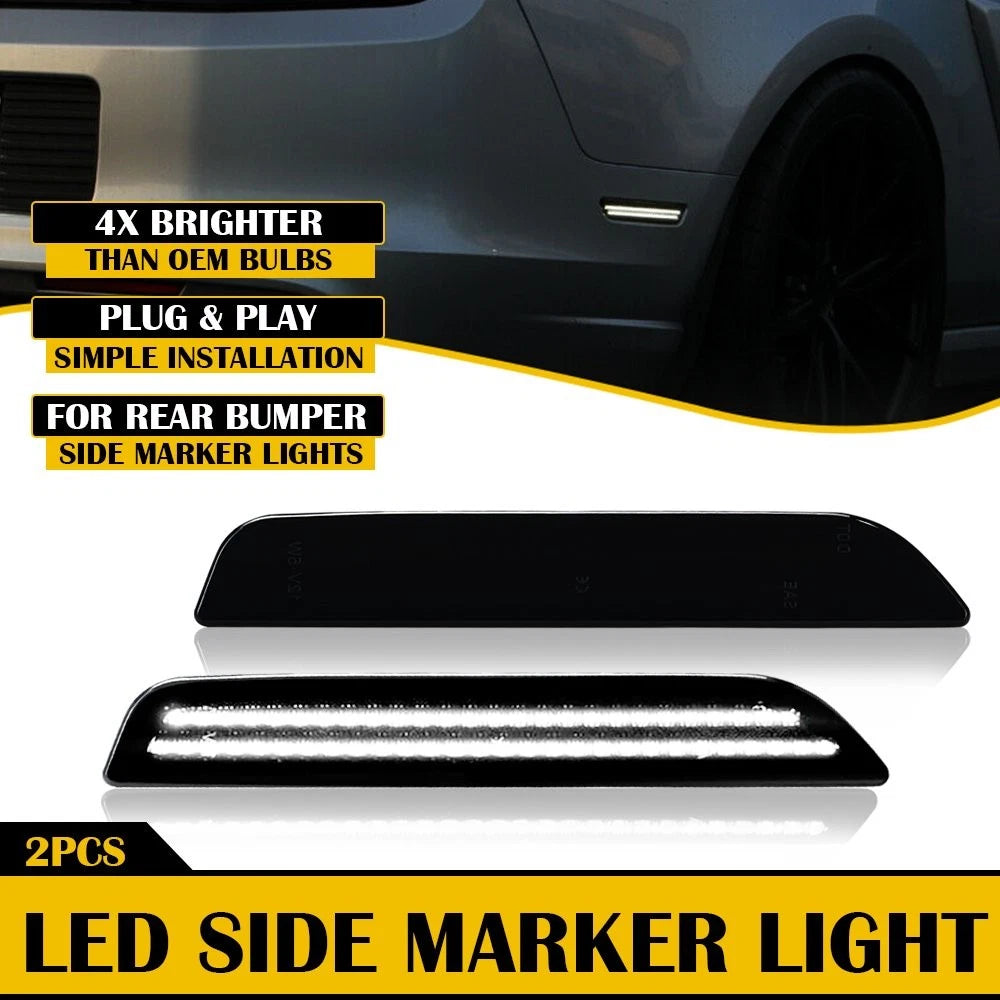 LH & RH Smoke Lens Rear Side Marker Reflectors for Ford Mustang (1994–1998)