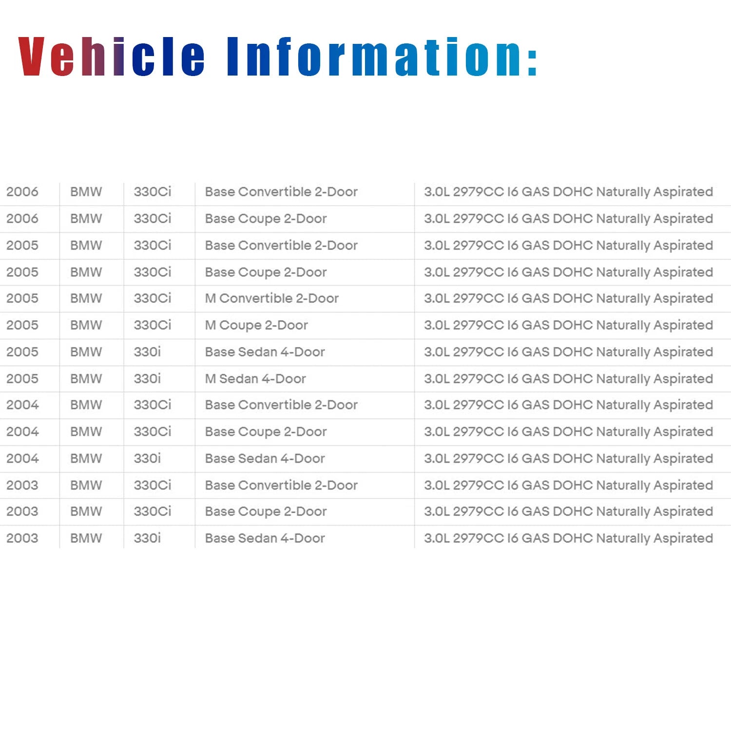 Rear Drive Shaft Assembly for BMW E46 330Ci 330i (2003-2006)