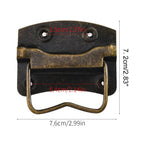 Set of 4 Antique Bronze Wooden Box Pull Handles for Suitcase, Toolbox, Jewelry Box