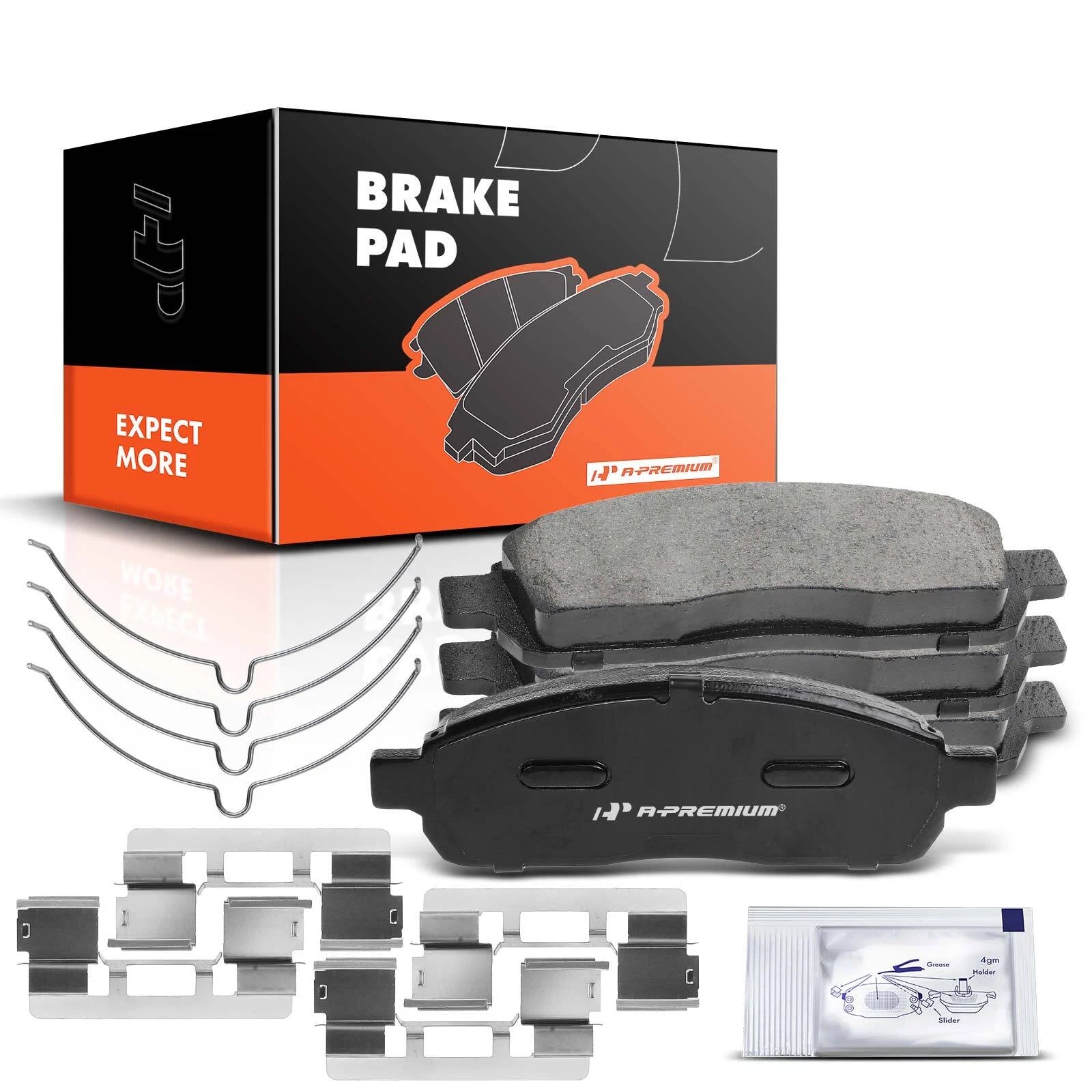 Set of 4 Front Ceramic Brake Pads for Ford F-150 (2004–2008)