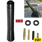 Set of 2 Black Bullet Antennas for Chevy Silverado, Dodge Ram, Ford F150