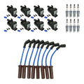Set of 8 Ignition Coil Wires & Ruthenium Spark Plugs for Silverado 1500 (2007–2013)