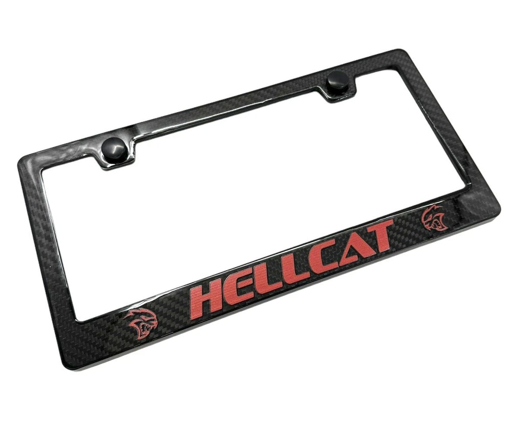 Real Carbon Fiber License Plate Frame for Dodge Charger SRT Hellcat (2015–2023)
