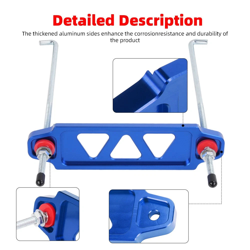 Blue JDM Battery Hold Tie Down w/ J-Hooks for Honda Civic EG EK S2000 (1992–2005)