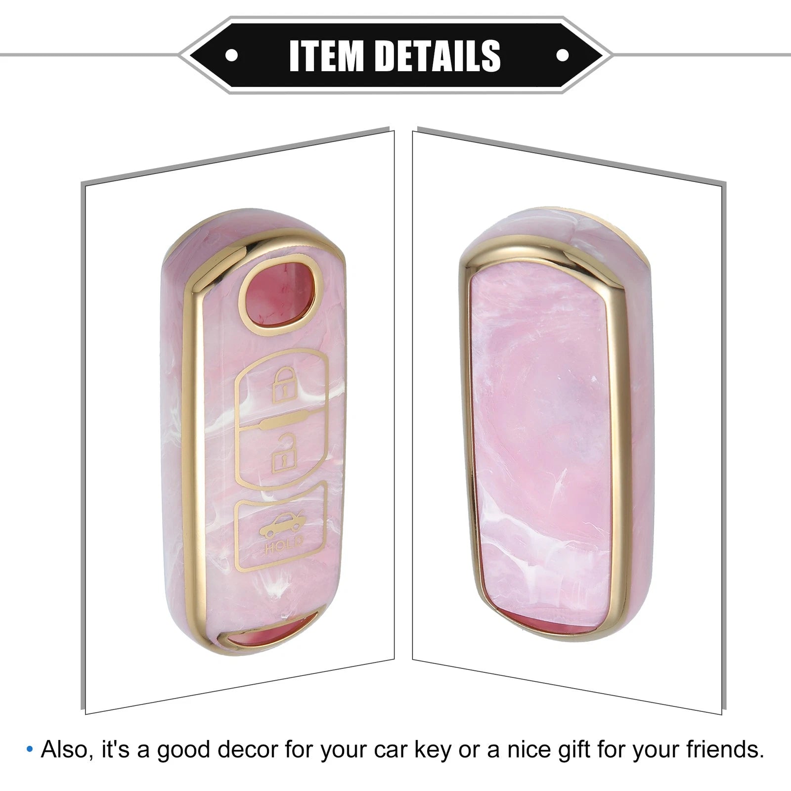 3X Remote Smart Key Fob Cover Case for Mazda CX-3 CX-4 CX-5 (TPU Pink)