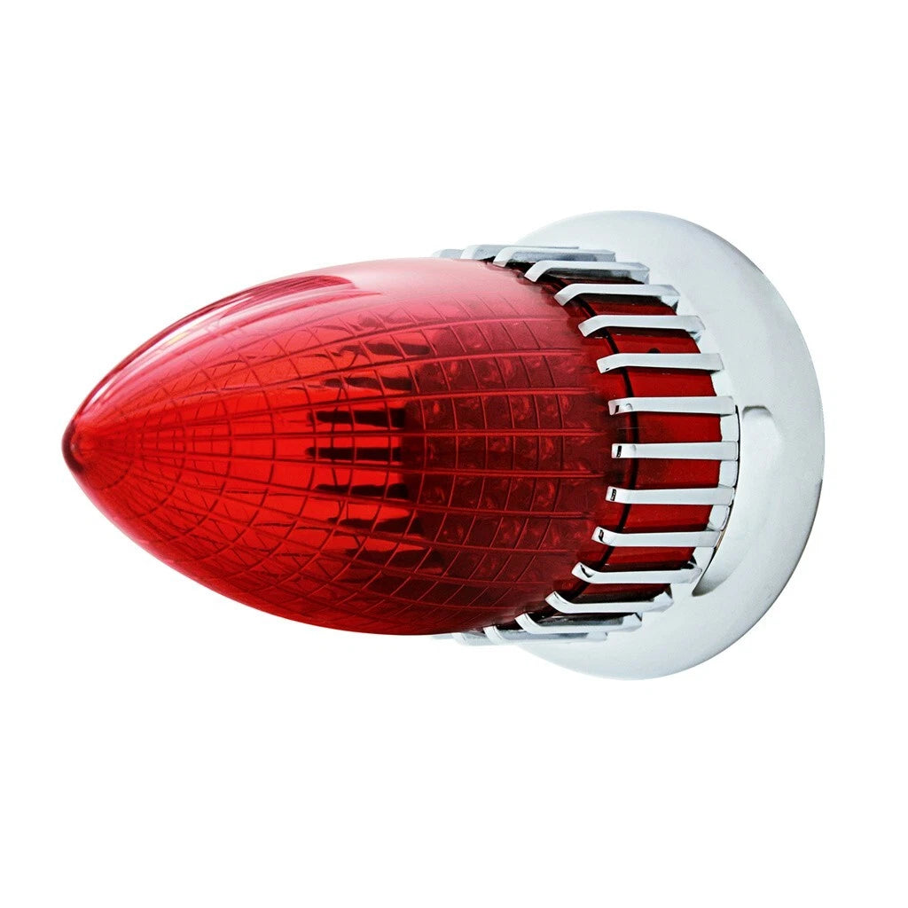 Chrome Flush Mount LED Tail Lights for Cadillac 1959 (Red Lens)