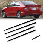 Set of 4 Weatherstrip Window Moulding Trim Seals for Honda Civic Sedan (2006–2011)