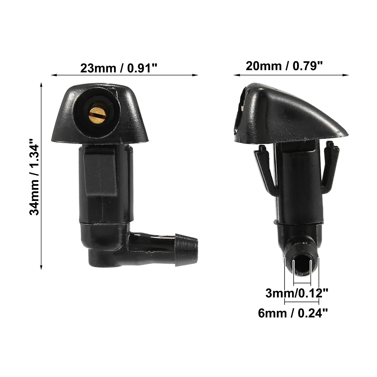 2 x Windshield Washer Nozzles for Honda Civic, Odyssey (2001-2023)