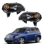 Set of 2 Halogen Headlights for Chevy HHR (2006–2011) Black