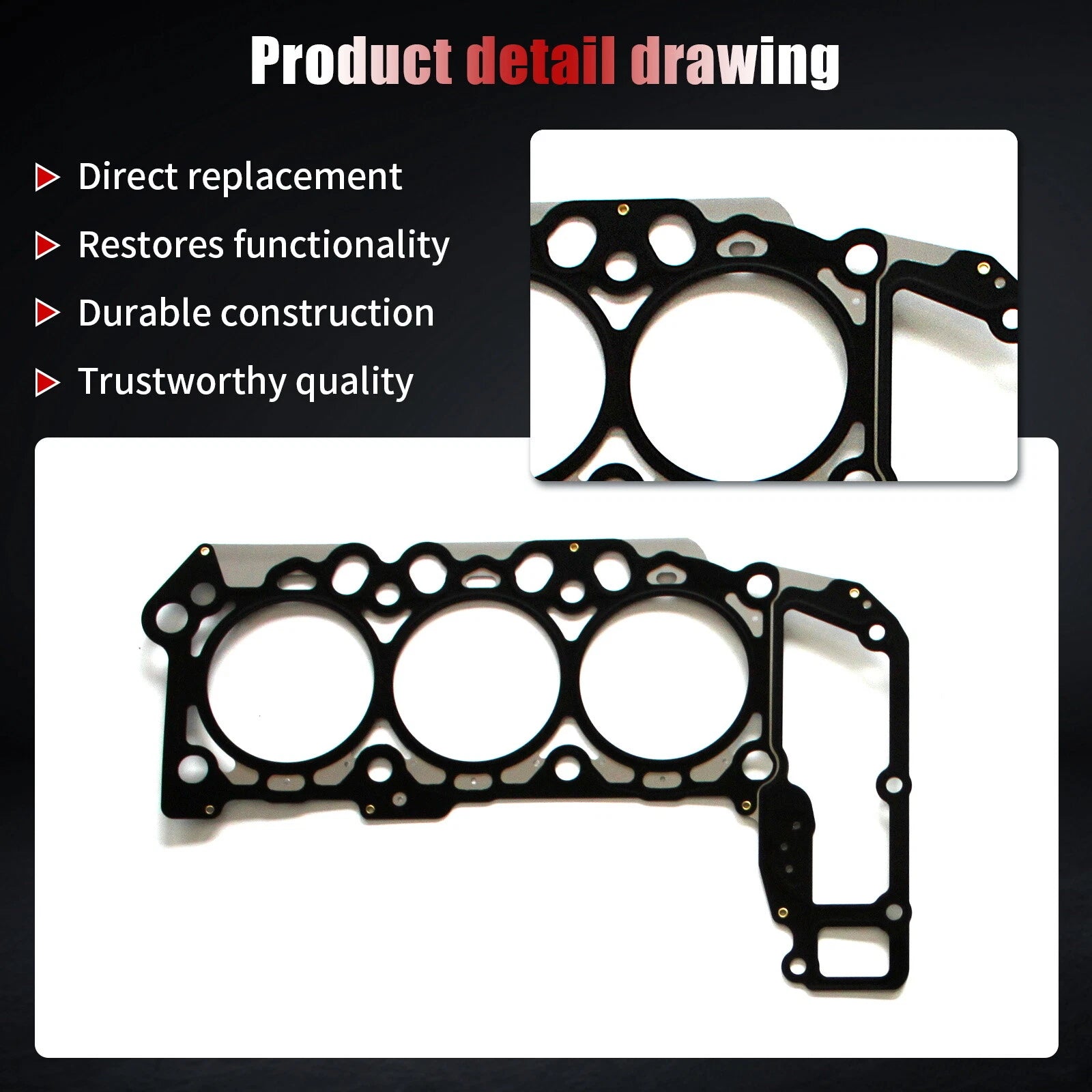 Full Gasket Set and Timing Chain Kit for Jeep Liberty (2002-2003)
