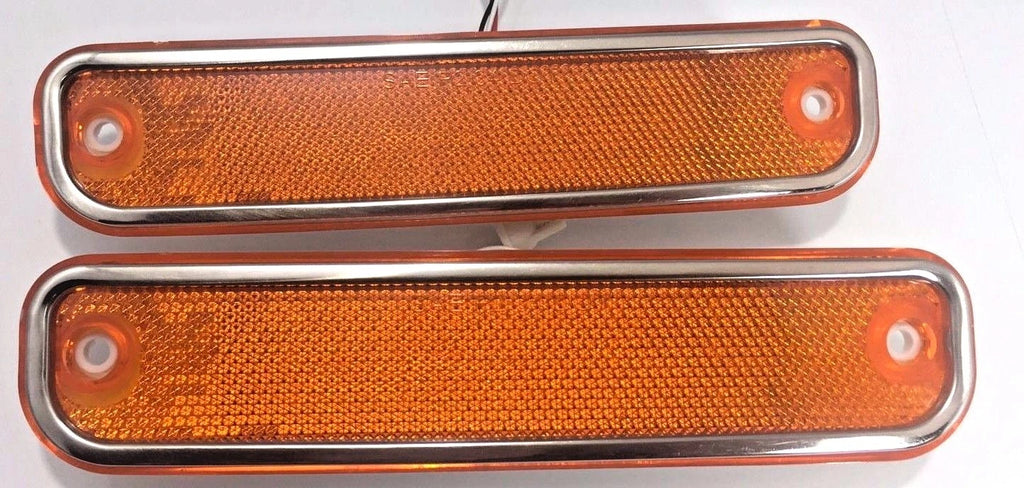 LED Side Marker Fender Lights Set for 1973-1980 Chevy GMC Truck Amber Red