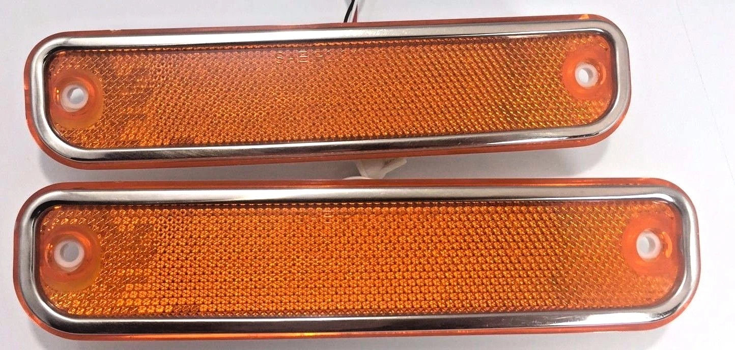 LED Side Marker Fender Lights Set for 1973-1980 Chevy GMC Truck Amber Red