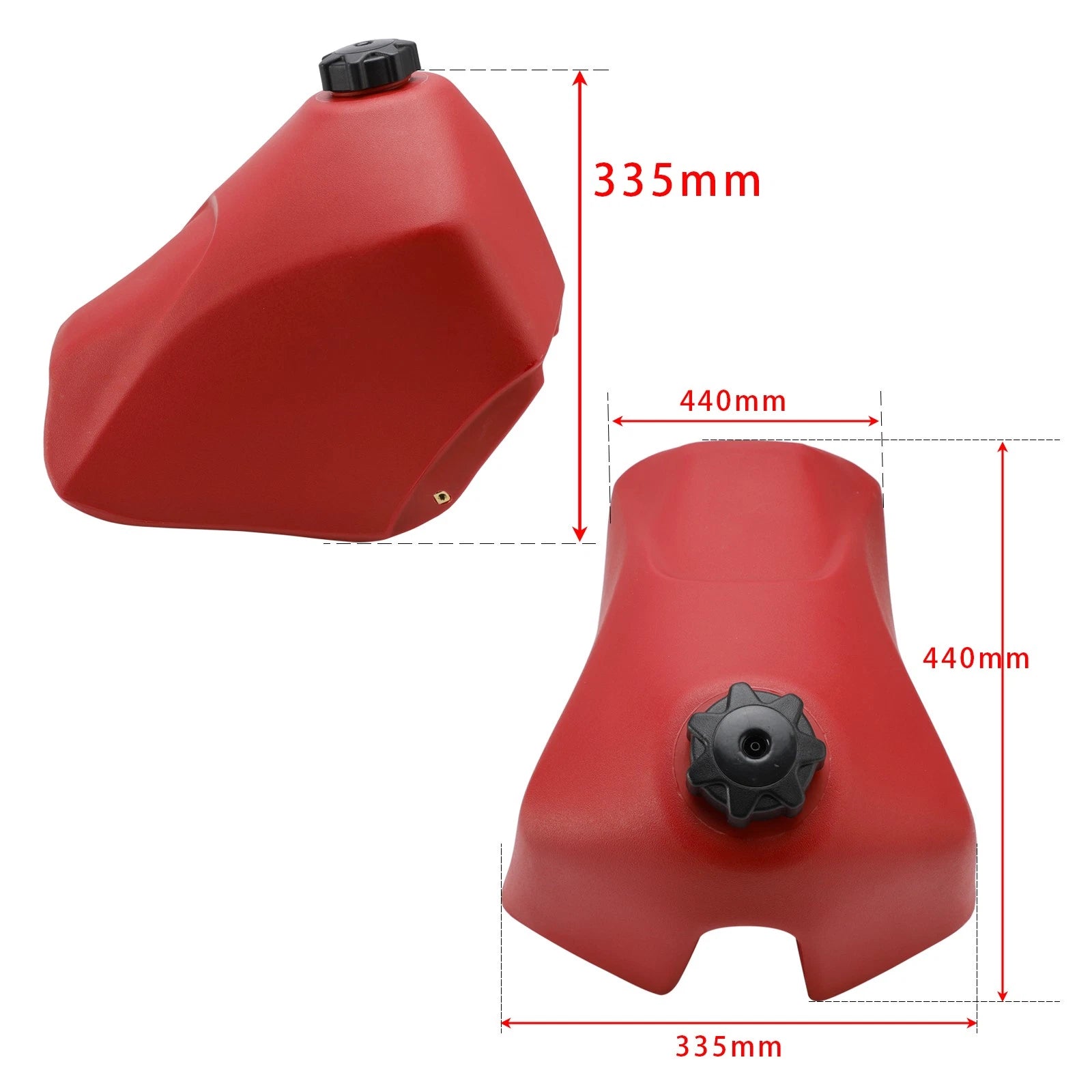 Oversized 3.2 Gallon Fuel Gas Tank for Kawasaki KLR250 (1985–2005)