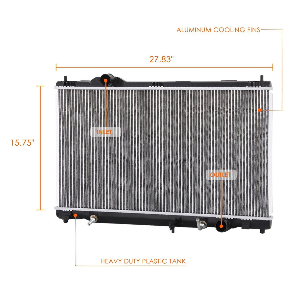 Cooling Radiator for Lexus GS450H (2008–2011) DPI-13334