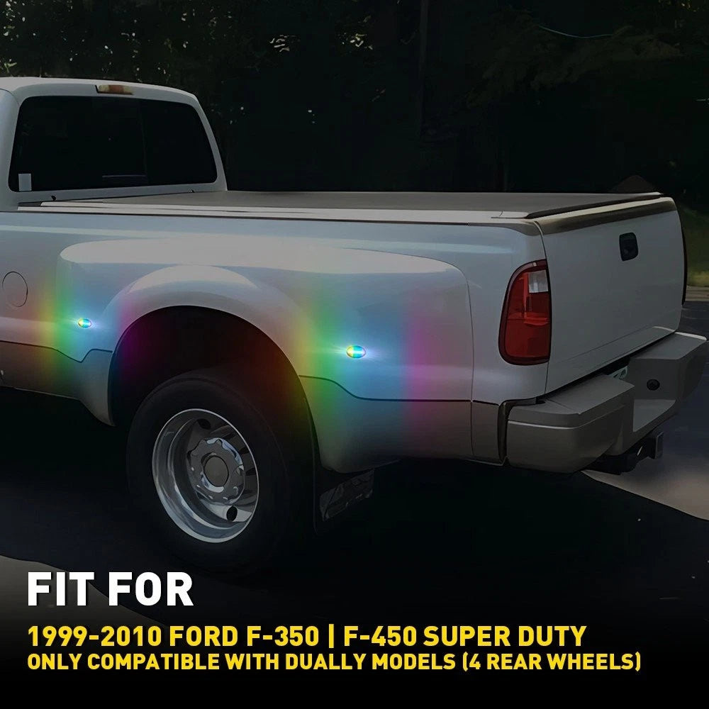 Set of 4 RGB Side Marker Lights for Ford F350 F450 F550 Super Duty (1999–2010)