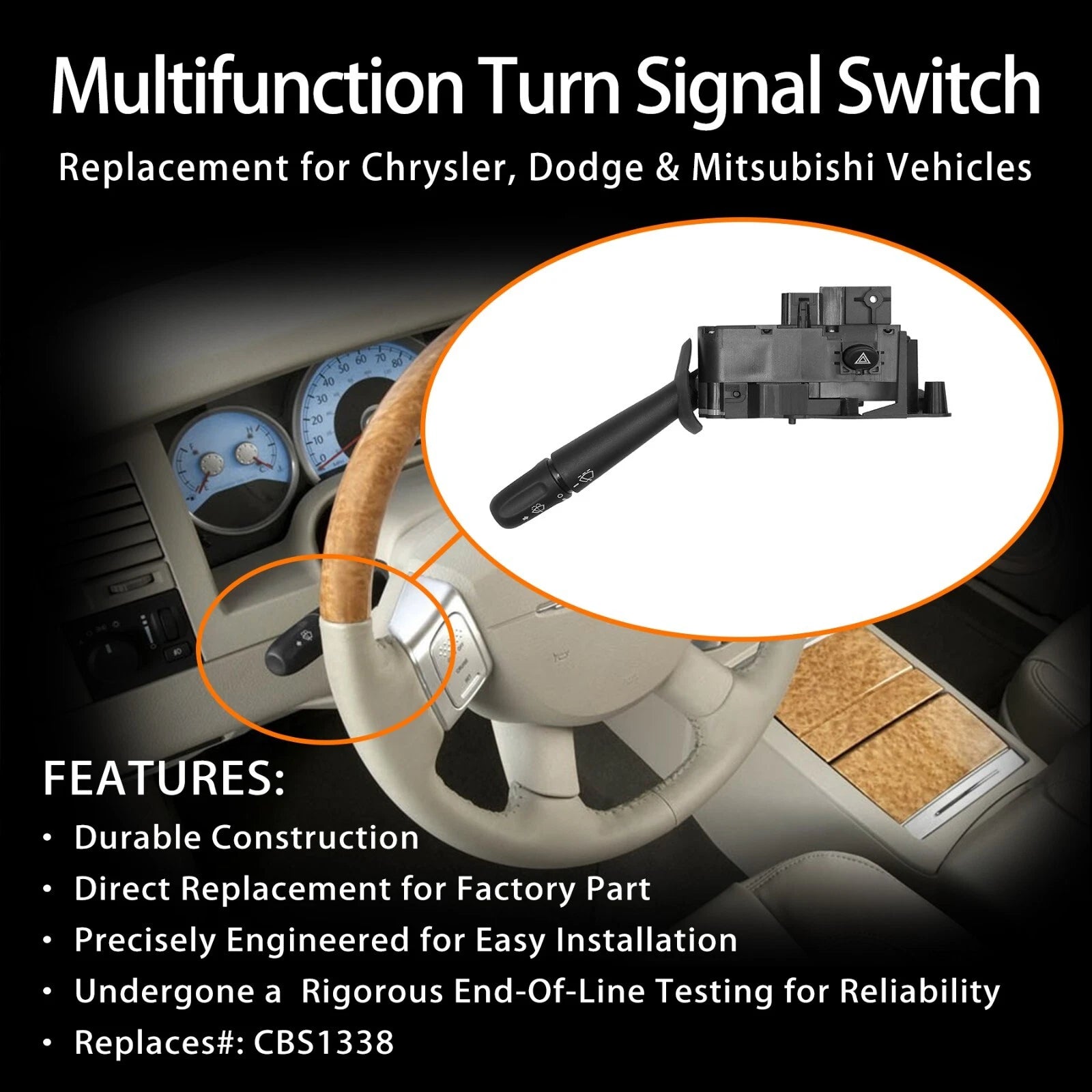 Turn Signal Wiper Switch for Dodge Ram Durango Chrysler Aspen (2002-2010)