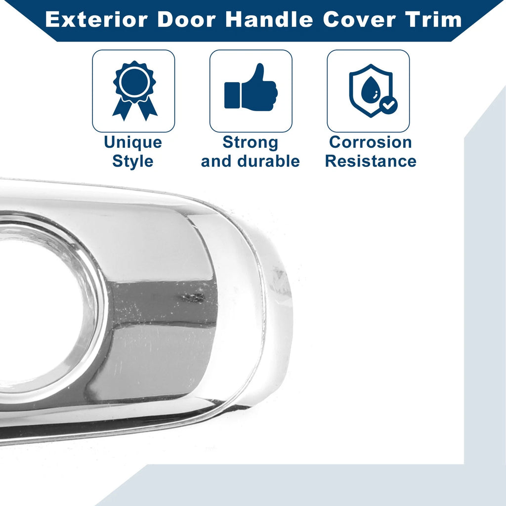 Exterior Door Handle Cover Trim for Toyota Camry (2006–2009) Silver ABS