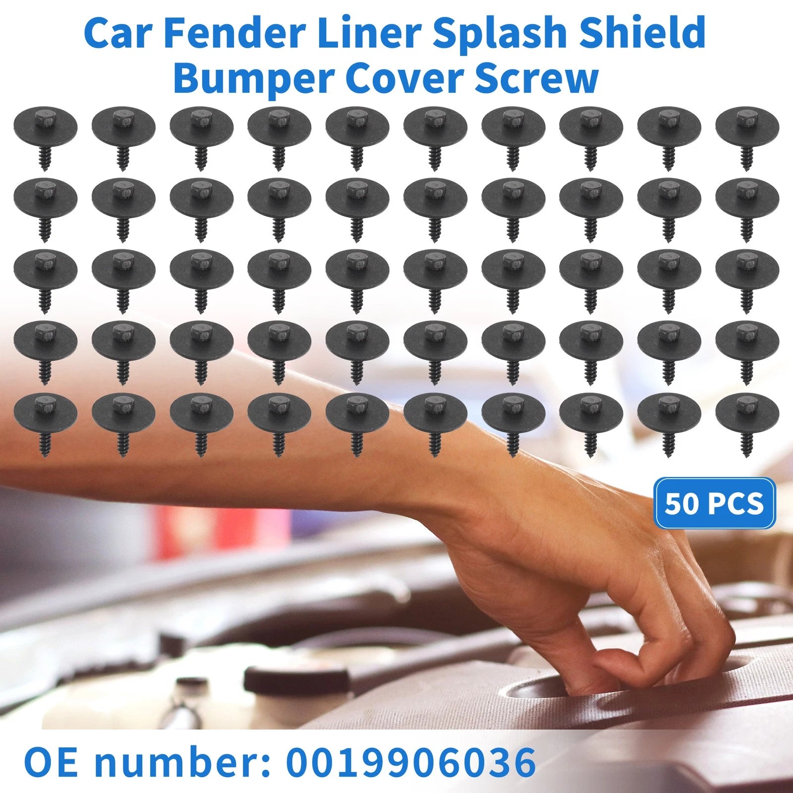 50 Pcs Fender Liner Splash Shield Bumper Cover Screw for Mercedes-Benz A220 (2019–2023)