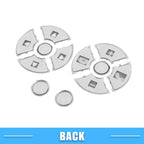 Steering Wheel Button Covers for Mercedes-Benz ABS Silver Tone 12 x Pieces