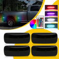 4X RGB LED Rear Side Marker Lights for Dodge RAM 2500HD 3500HD (2010–2018)