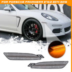 2X Clear LED Amber Front Side Marker Light for Porsche Panamera 970.2 (2014–2016)