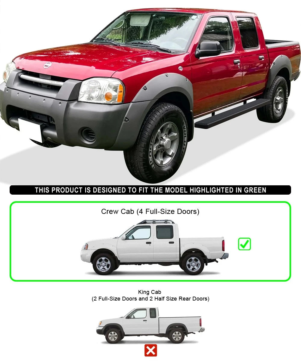 iBoard Stainless Steel Running Boards for Nissan Frontier (1999-2004)