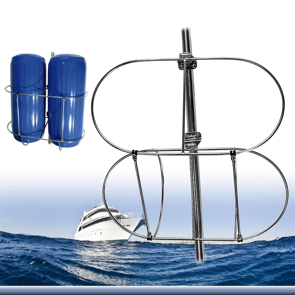 Folding Double Fender Holder for Inflatable Boat (9.5 Inch)