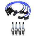 NGK Wire Set & Denso 4 Platinum TT Spark Plugs Kit for Mazda MX-3 (1992–1993)