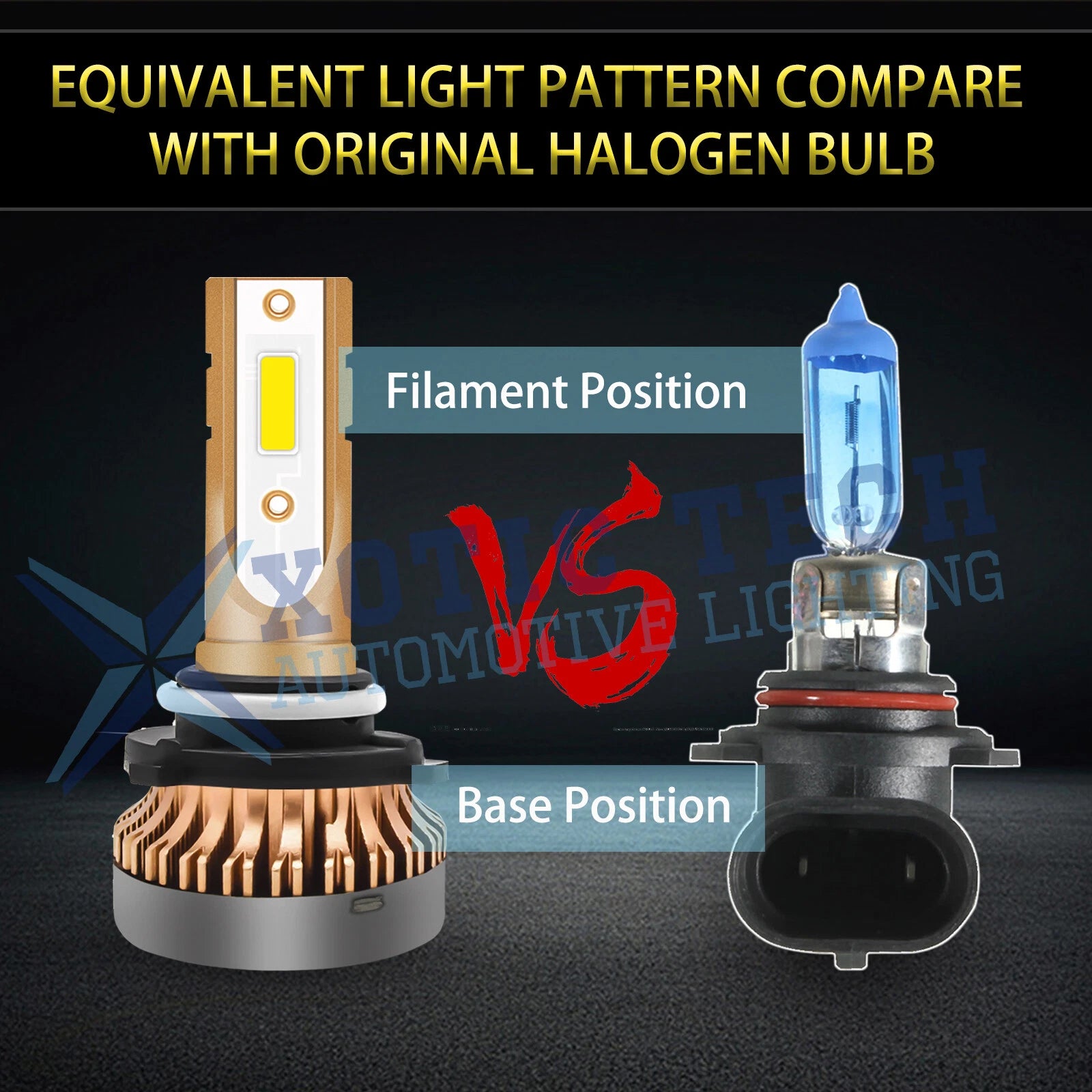 Golden Yellow LED High Beam Bulbs Conversion Kit for Hyundai (9005-9011)