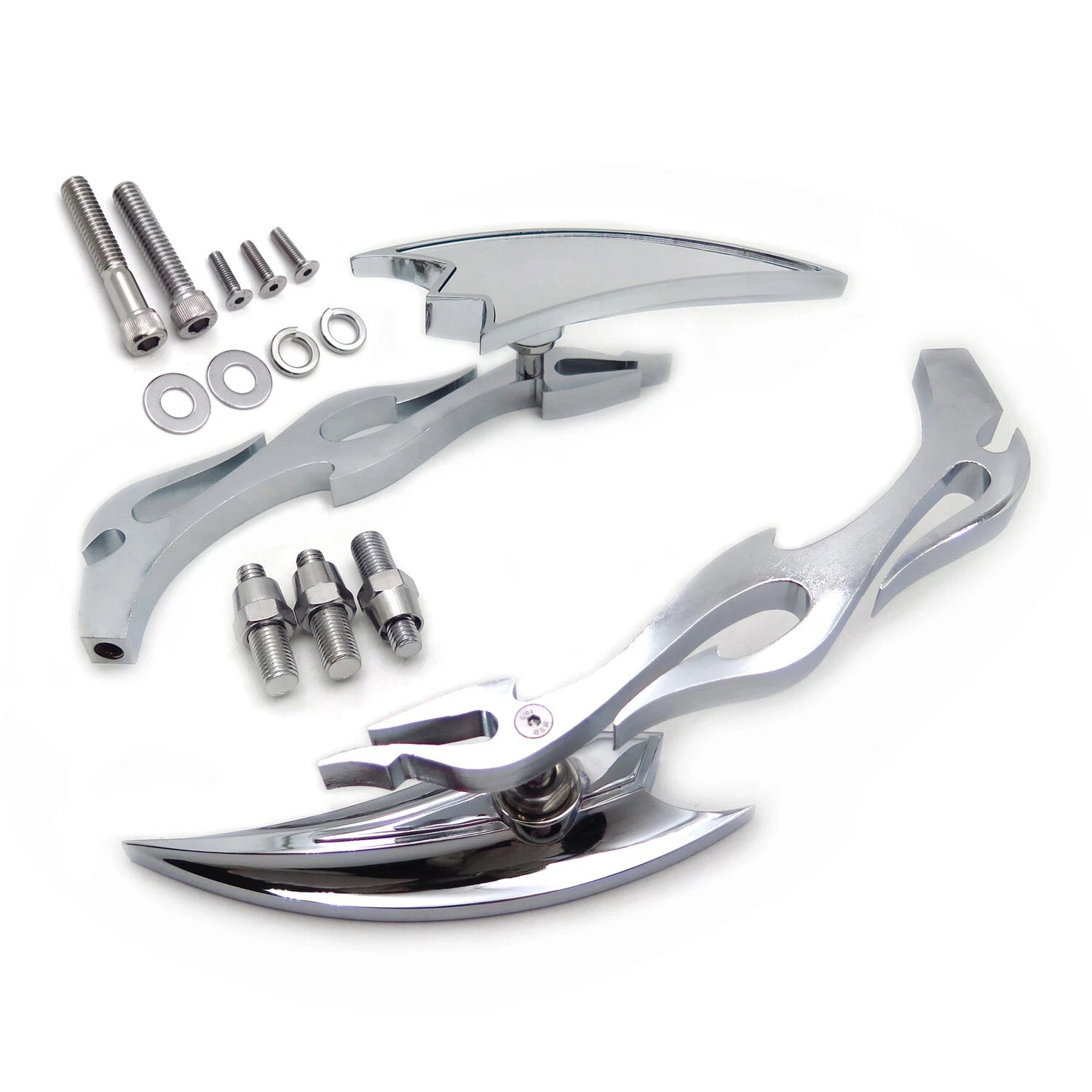 Alloy Arrow Custom Chrome Mirror for Harley Softail FatBoy Sportster
