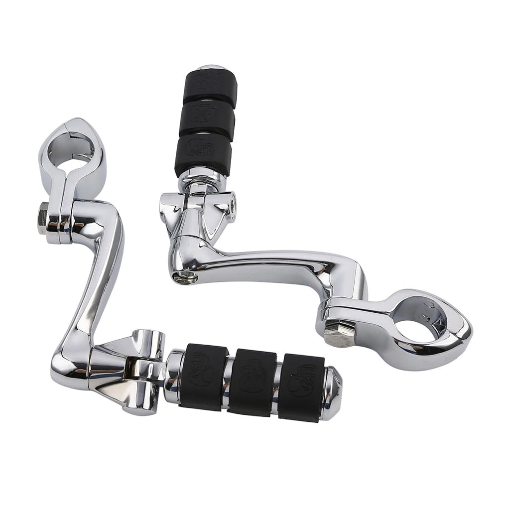 1 1/4" Highway Engine Guard Foot Pegs for Harley Touring Street Glide
