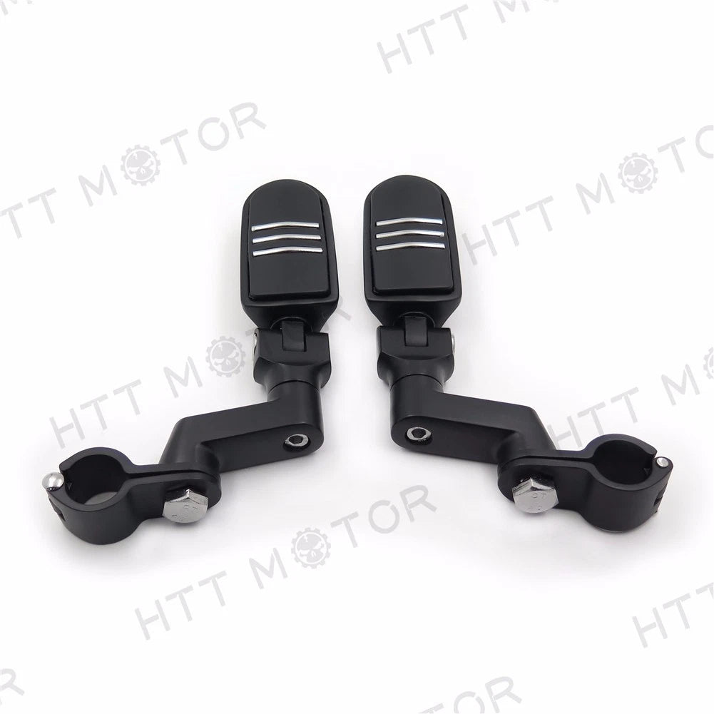 1" Flame Foot Peg Clamps for Yamaha Roadstar, Kawasaki Vulcan